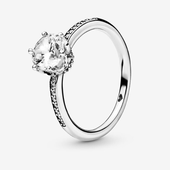 Pandora Sparkling Crown Solitaire Ring - Picture 1 of 1